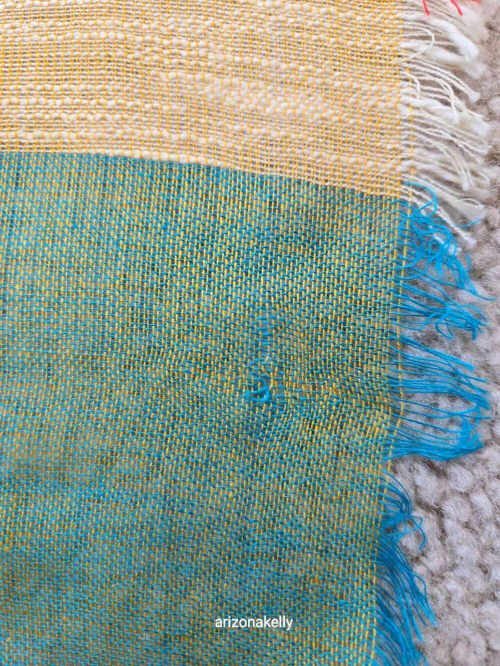 Ben Goodman Scarf Colorful Plaid Square Scarf